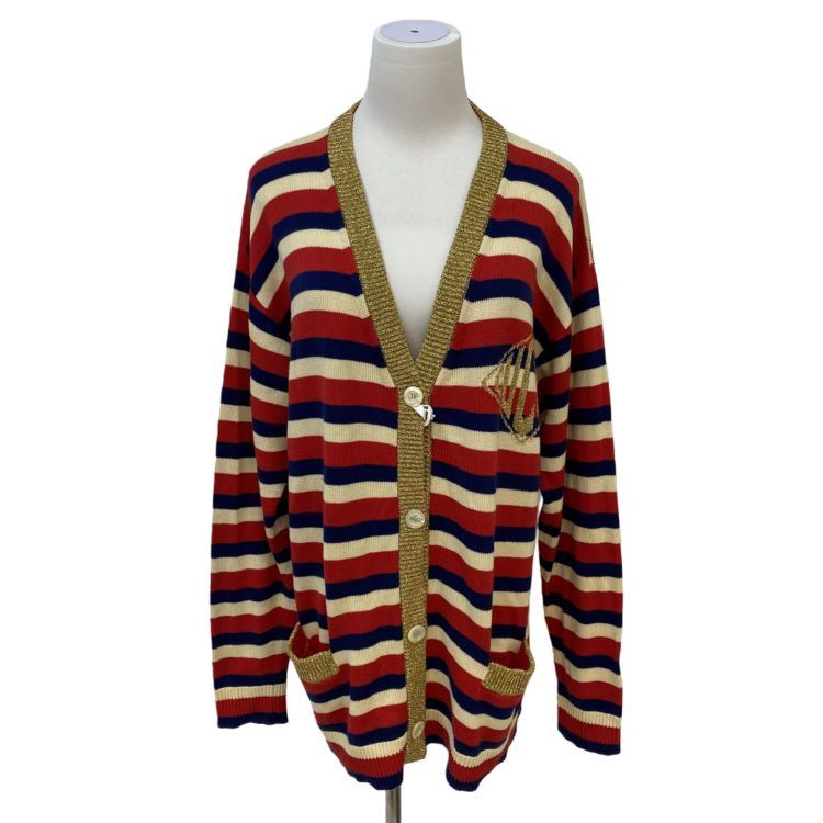 Gucci Gucci Metallic Stripe Cardigan Size M Size US M / EU 48-50 / 2 - 1 Thumbnail