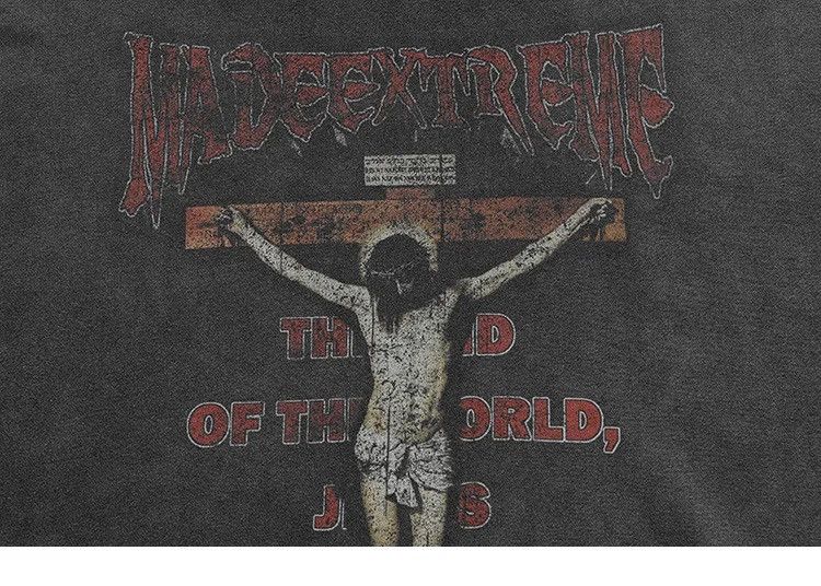 Vintage 'Jesus' Gray Hoodie Hooded Sweatshirt Size US M / EU 48-50 / 2 - 4 Thumbnail