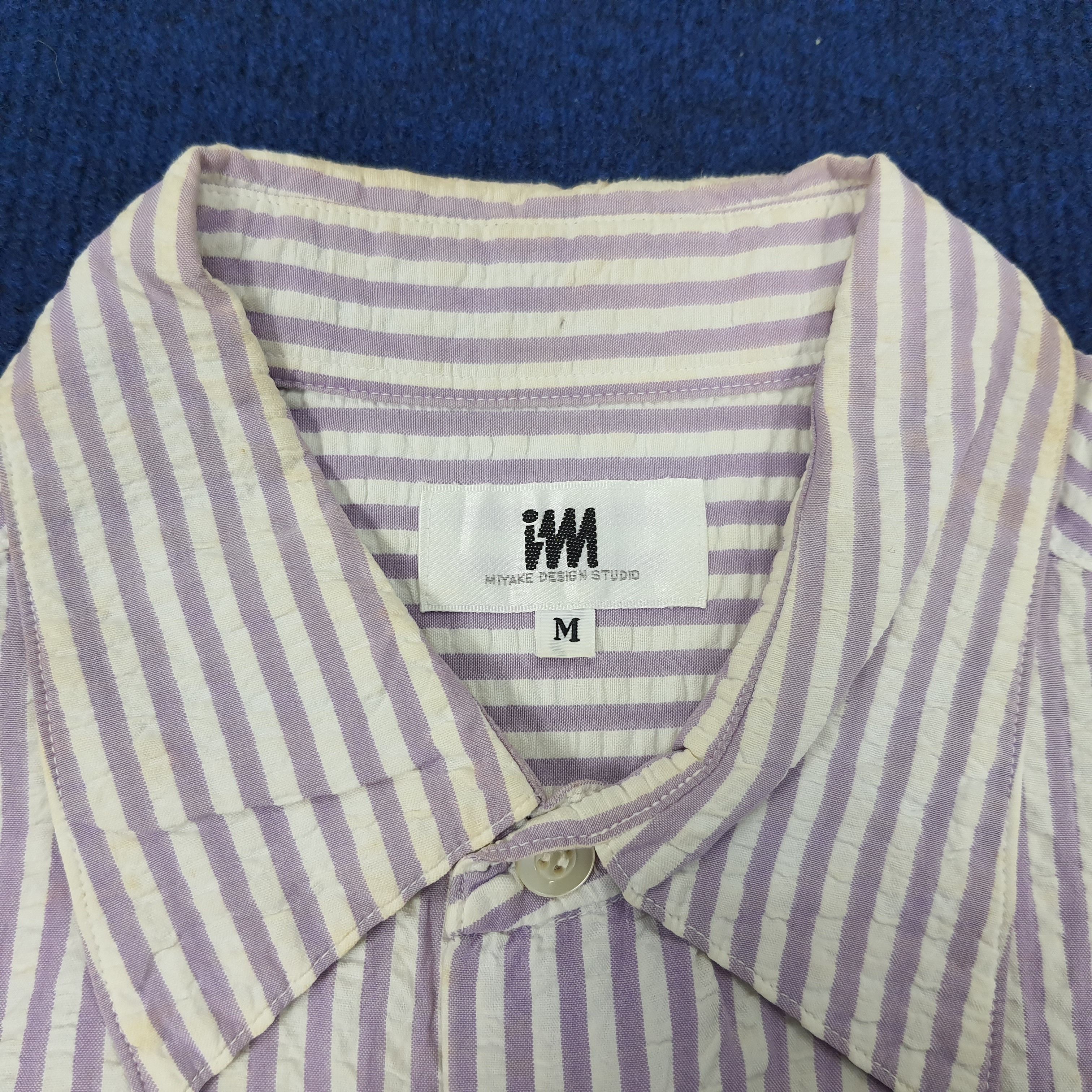 Issey Miyake × Japanese Brand × Vintage Vintage IM Issey Miyake Japanese Brand Striped Shirt Size S / US 4 / IT 40 - 4 Thumbnail