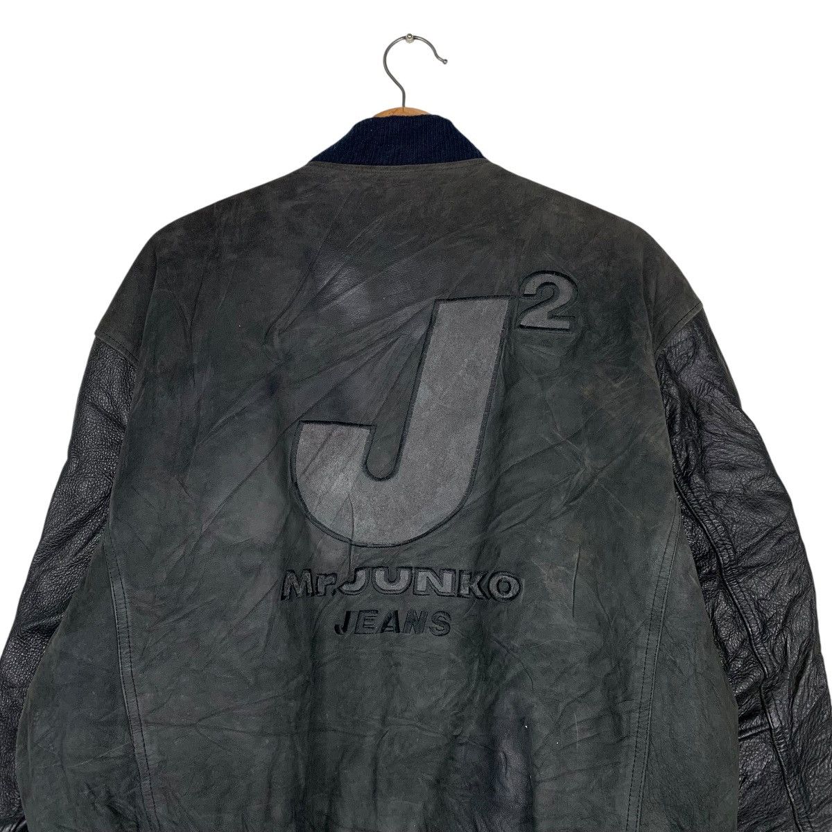 Mr. Junko Vintage Mr Junko Jeans Big Logo Leather Jacket Size US L / EU 52-54 / 3 - 8 Thumbnail