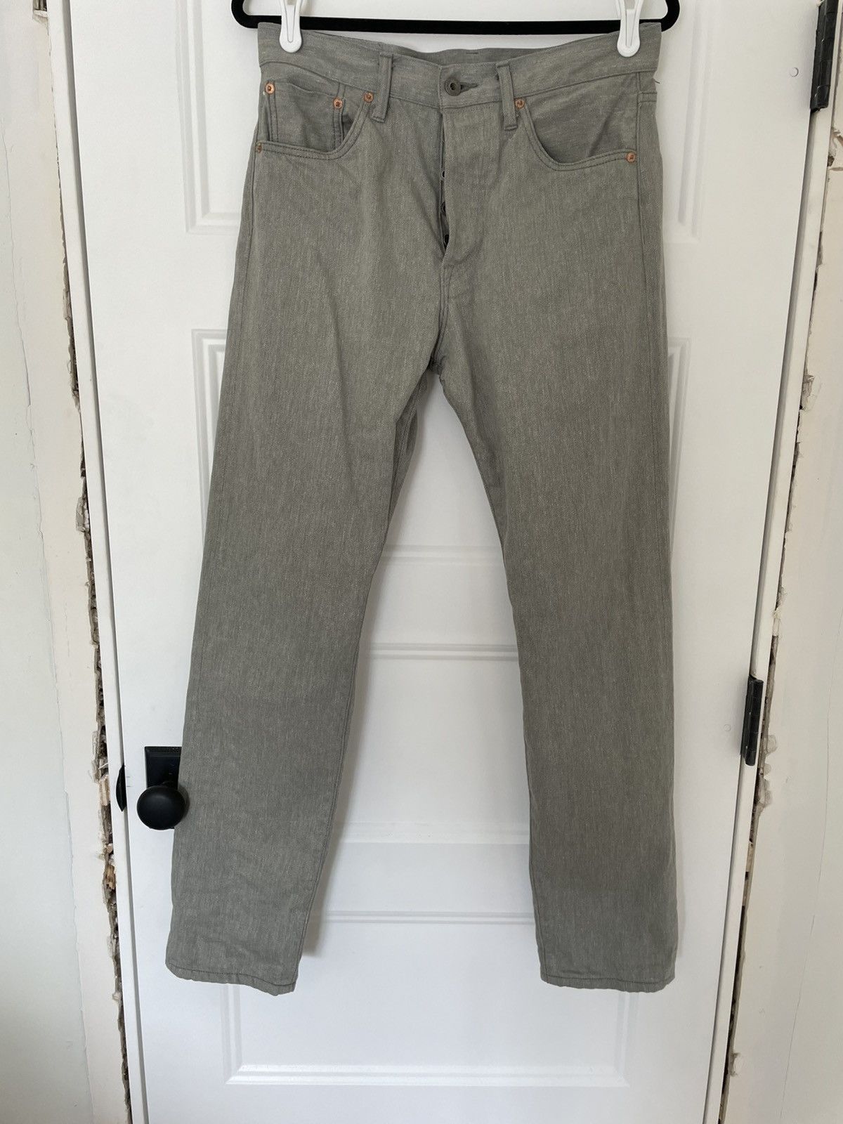 Oni ONI Japan Denim 246Moku Heather Grey Selvedge Denim Straight Size US 31 - 1 Thumbnail