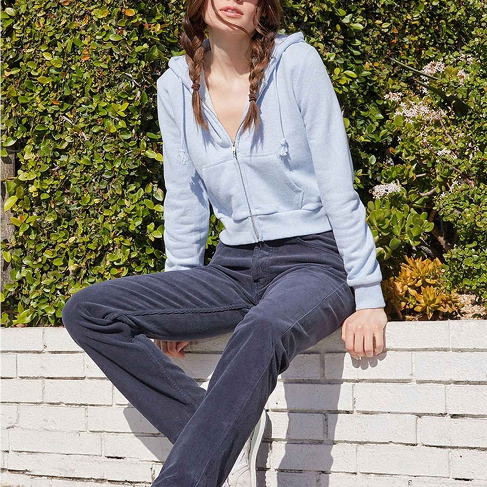 Brandy Melville John Galt x Brandy Melville Corduroy Straight Pants Women S Size 27" / US 4 / IT 40 - 1 Thumbnail