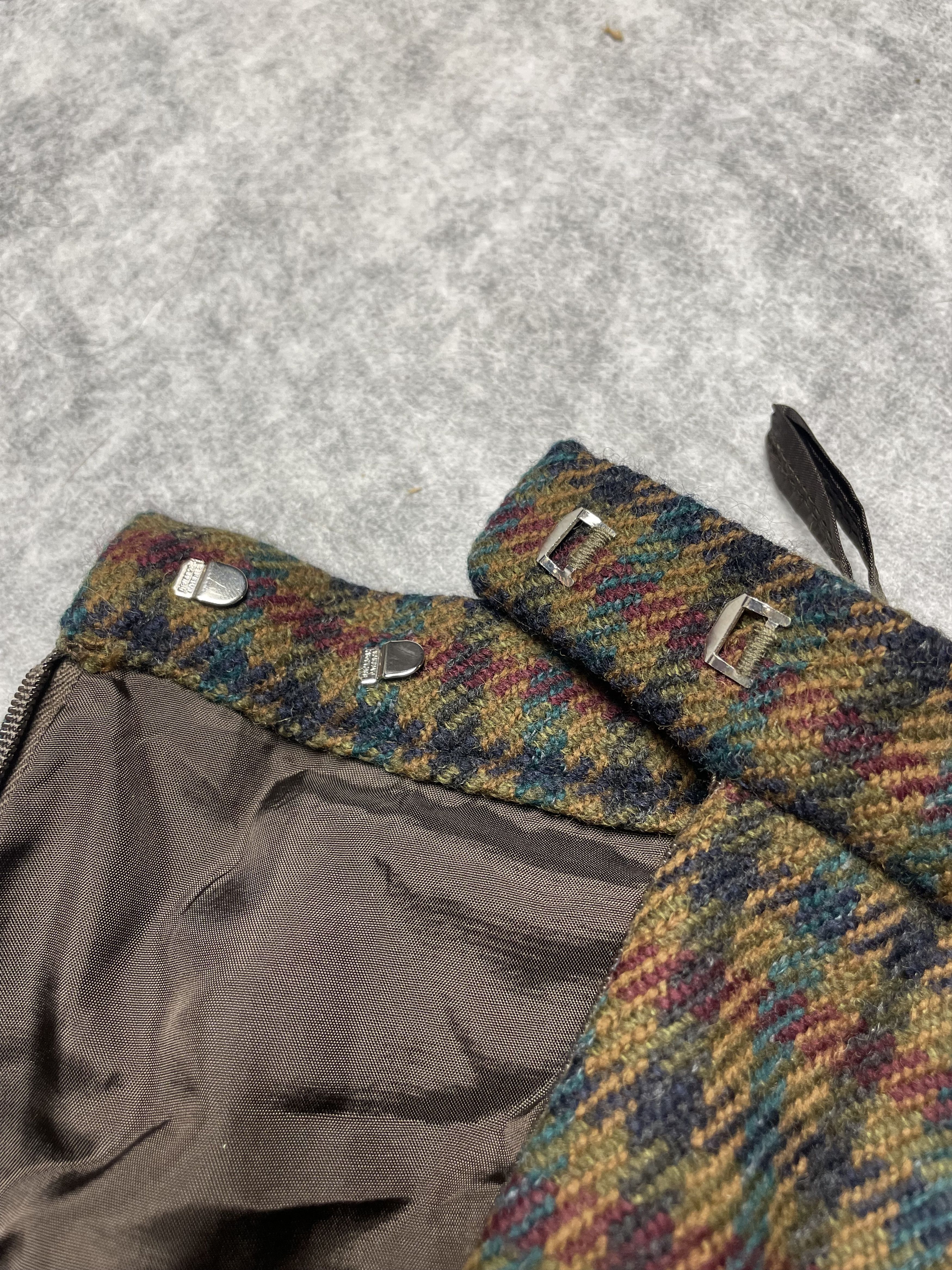 Burberry Burberrys Vintage Wool Check Plaid Long Skirt England Size 32" / US 10 / IT 46 - 10 Thumbnail
