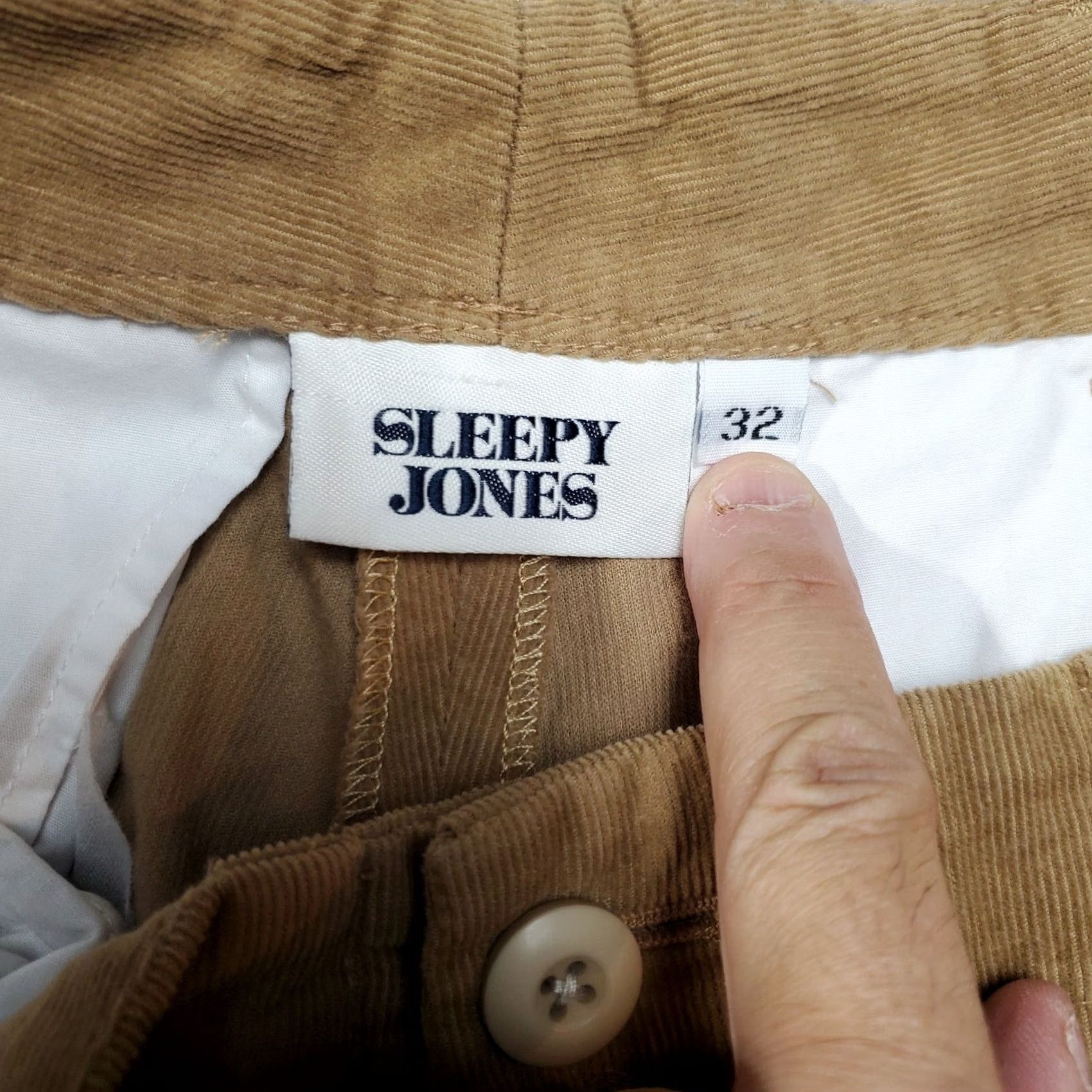Sleepy Jones Sleepy Jones Corduroy Pants Mens 32x29 Brown Mid Rise Pockets Button Fly Size US 32 / EU 48 - 6 Thumbnail
