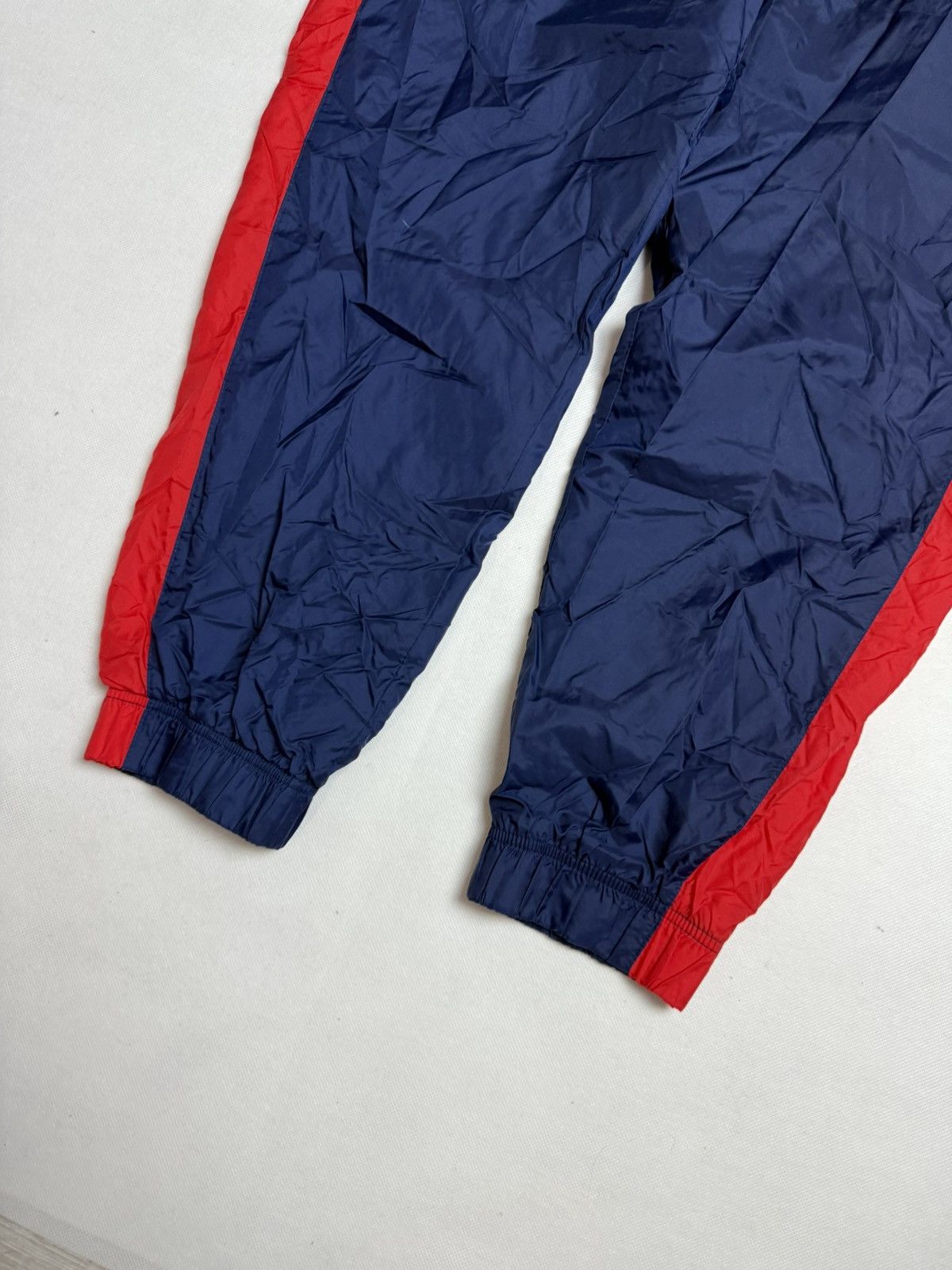 Nike × Vintage Nike track pants navy white red vintage style nylon Size US 34 / EU 50 - 4 Thumbnail