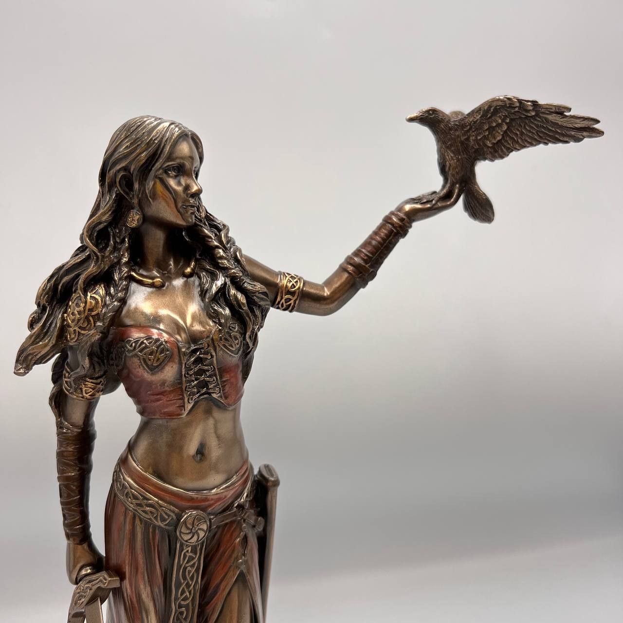 Vintage Morrigan Goddess of Birth War Statue Figure Polystone Bronze Size ONE SIZE - 1 Thumbnail