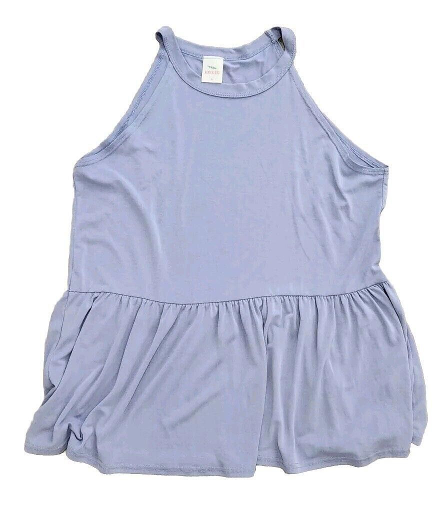Designer Hummingbird Tank Top Medium High Neck Peplum Lavender Size M / US 6-8 / IT 42-44 - 1 Thumbnail