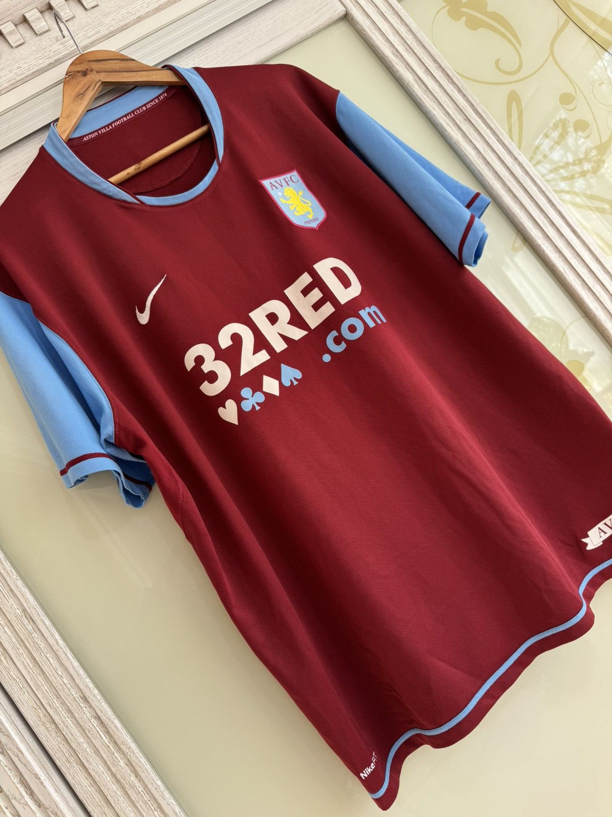Nike × Vintage Vintage Aston Villa 2007-2008 Home Soccer Jersey Football Kit Size US XXL / EU 58 / 5 - 4 Thumbnail