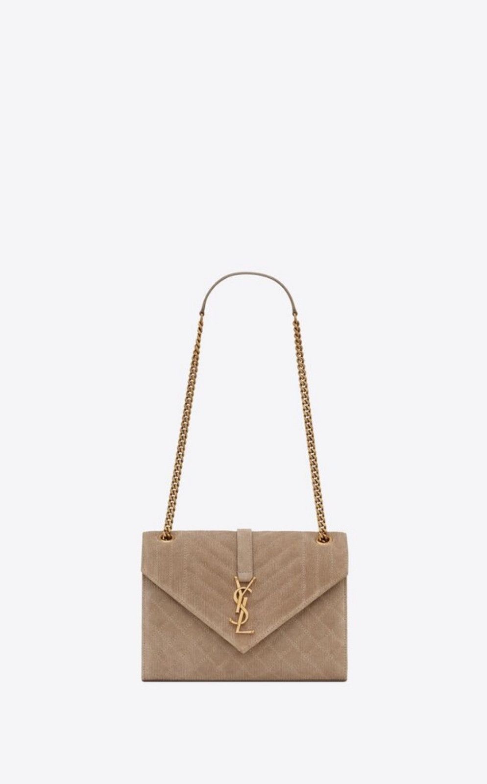 Saint Laurent Paris o1b1hav110724 Size: OS / Envelope Medium Chain Bag in Beige Size ONE SIZE - 1 Thumbnail