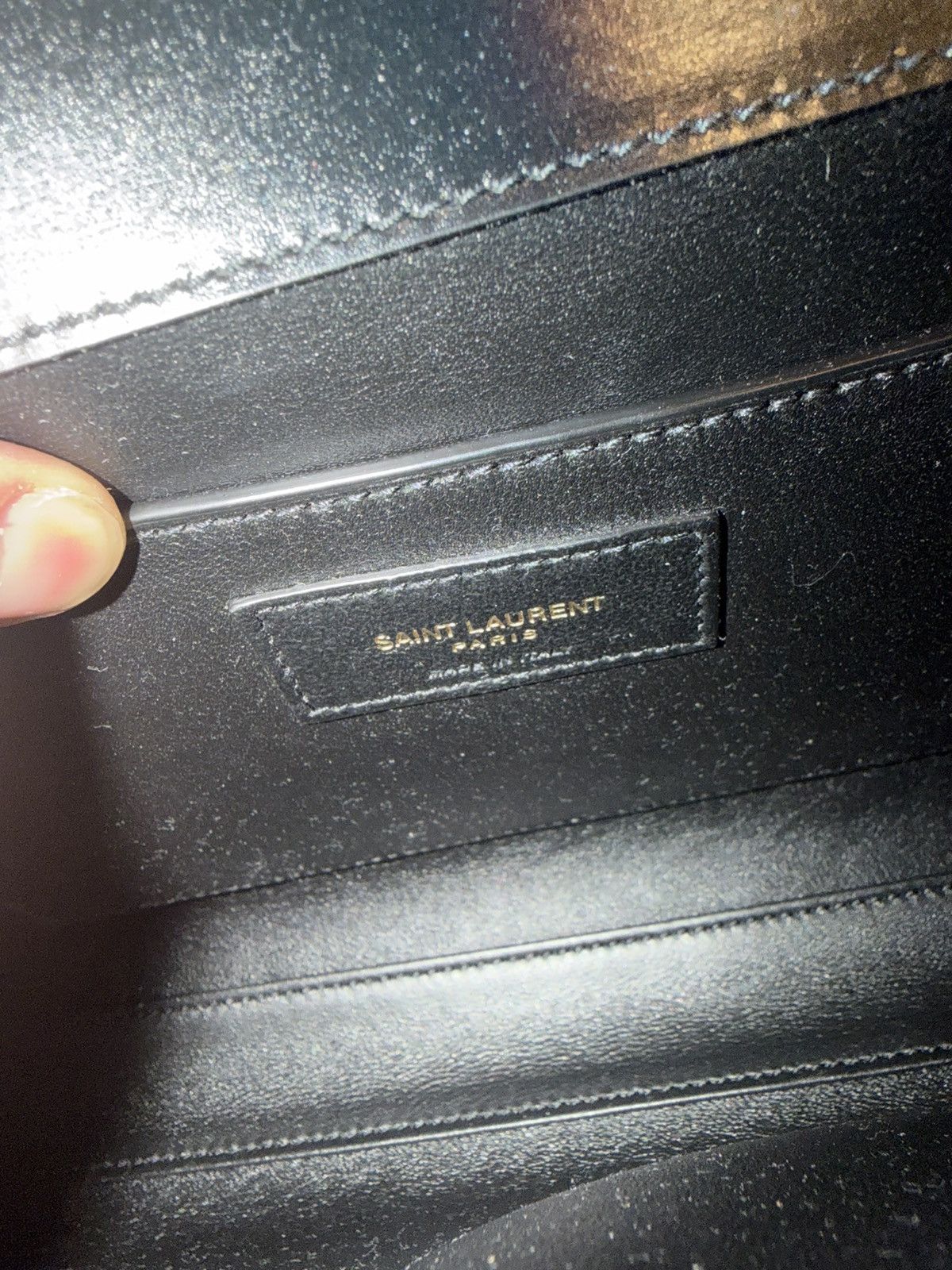 Saint Laurent Paris YSL Manhattan Shoulder Bag In Box Leather Black Small Size ONE SIZE - 9 Thumbnail