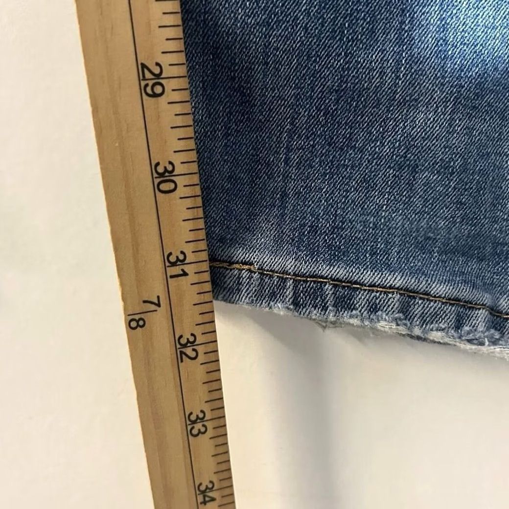 Levi's Levi's 511 Slim Fit Jeans Mens 33x30 Distressed Denim Blue 5-Pocket Zip Button Cotton Blend Logo Jeans Straight Casual Mens Size US 33 - 5 Thumbnail