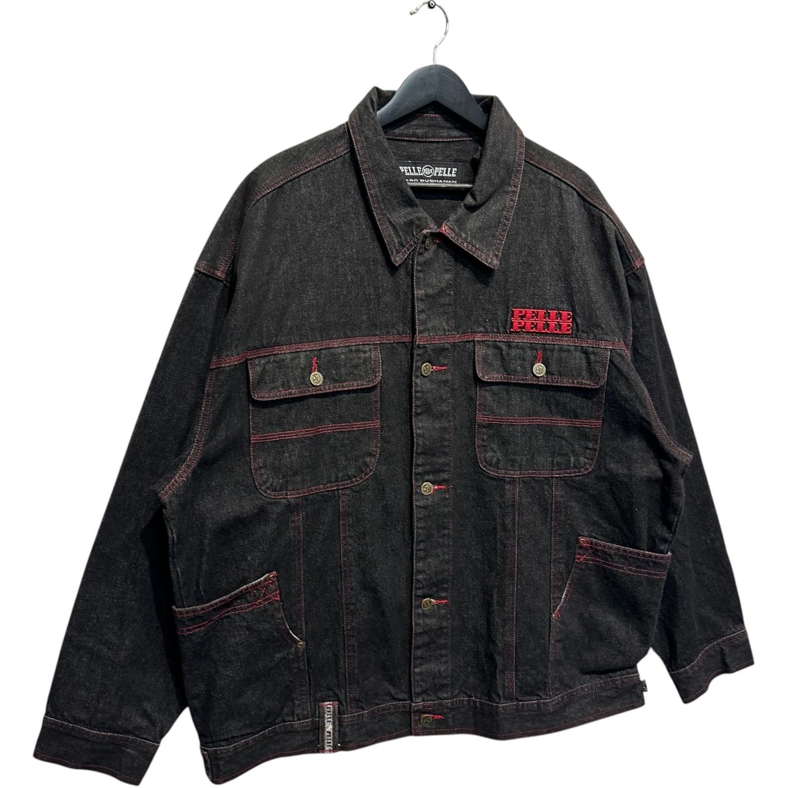 Pelle Pelle Vintage Pelle Pelle Embroidered Spellout Denim Jacket XL NWT Size US XL / EU 56 / 4 - 3 Thumbnail