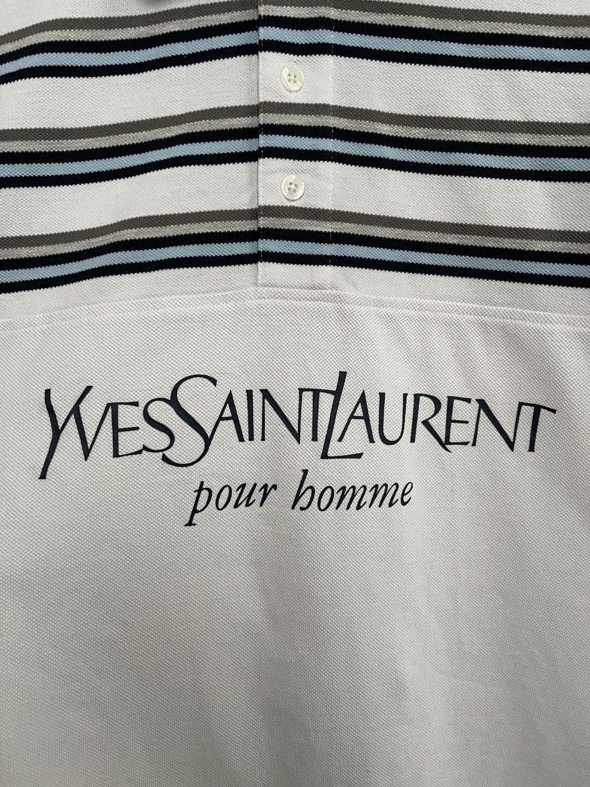 Vintage Yves Saint Laurent YSL Vintage Polo Big Logo T-Shirt Tee 90s Size US M / EU 48-50 / 2 - 6 Thumbnail