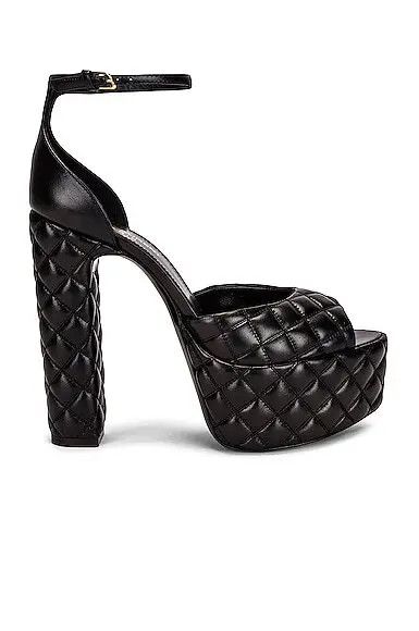 Saint Laurent Paris o1bcso1str1124 Jodie Platform Sandals in Black Size US 10 / IT 40 - 1 Thumbnail