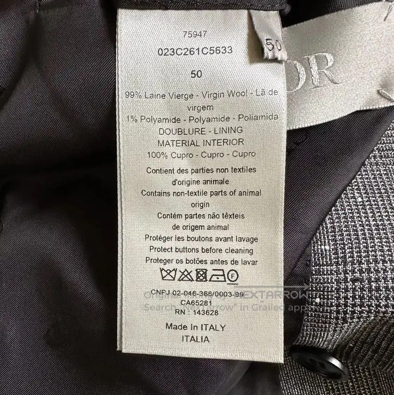 Other Dior Men's Grey Wool-Blend Long Coat . Size US XL / EU 56 / 4 - 7 Thumbnail
