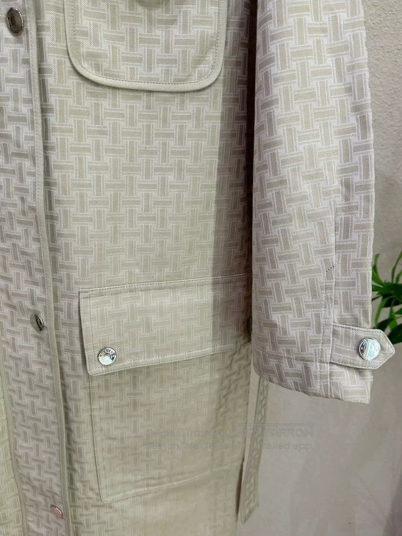 Hermes Hermes Letter H Printed Long Trench Coat Size XXS / US 00 / IT 34 - 4 Thumbnail