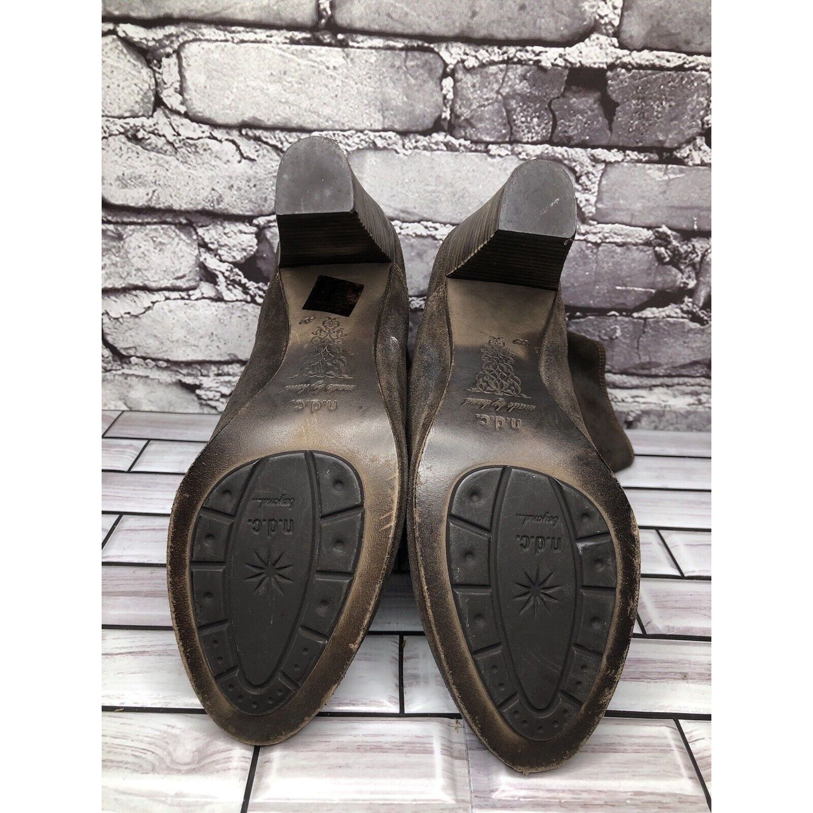 n.d.c. made by hand N.D.C. Made by Hand Brown Suede Leather Calf Heel Boots Shoe Size US 8.5 / IT 38.5 - 17 Thumbnail