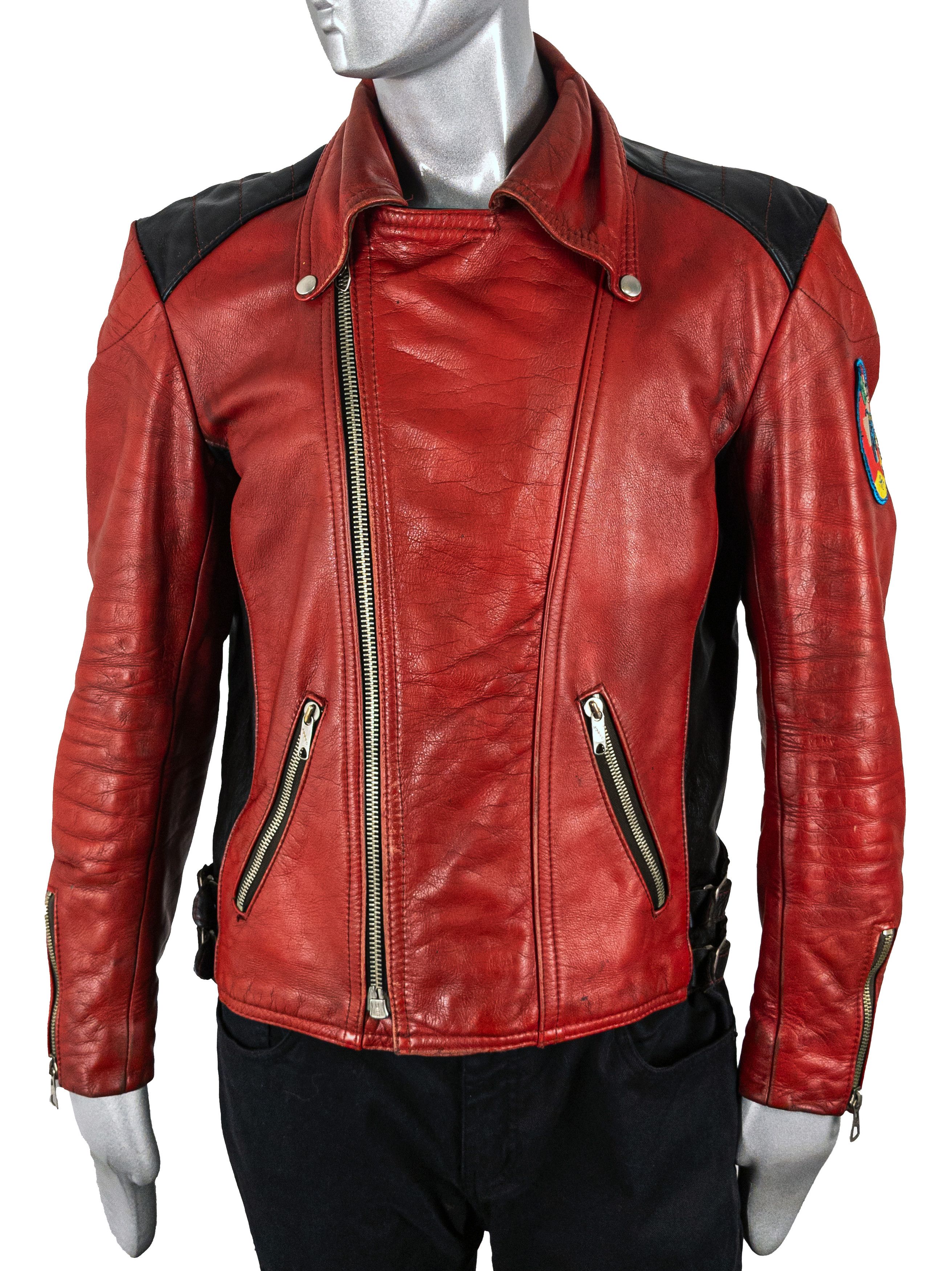 Vintage Vintage 70s Red Leather Motorcycle Biker Jacket Harro Size US L / EU 52-54 / 3 - 5 Thumbnail