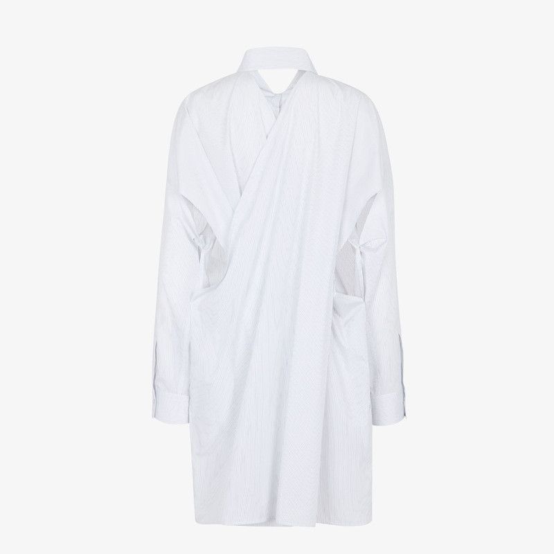 Fendi o1s1wg110326 Dress in White Size L / US 10 / IT 46 - 2 Thumbnail