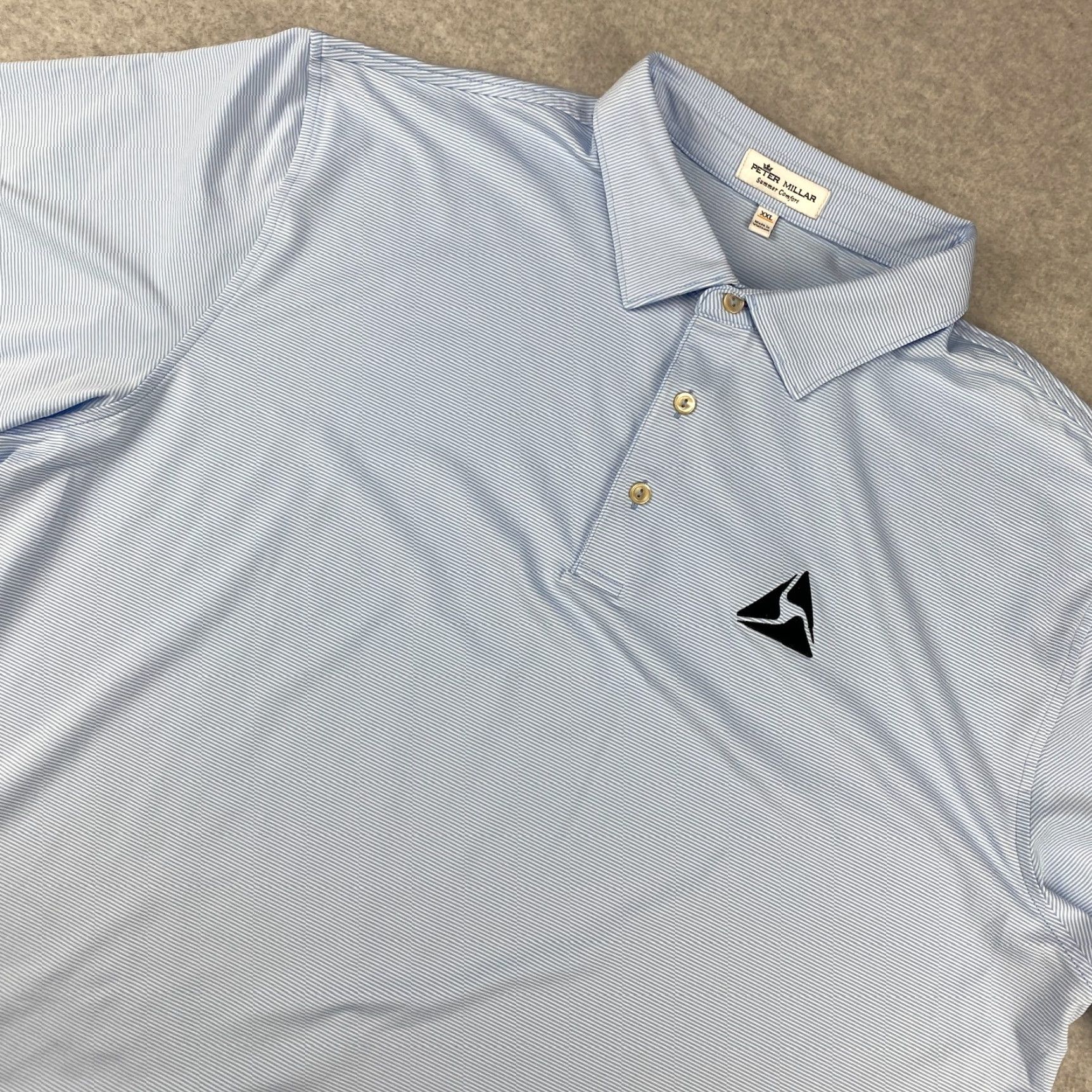 Peter Millar VINTAGE Peter Millar Summer Comfort Polo XX L Mens Jubilee Performance Jersey Polo Blue Size US XXL / EU 58 / 5 - 2 Thumbnail