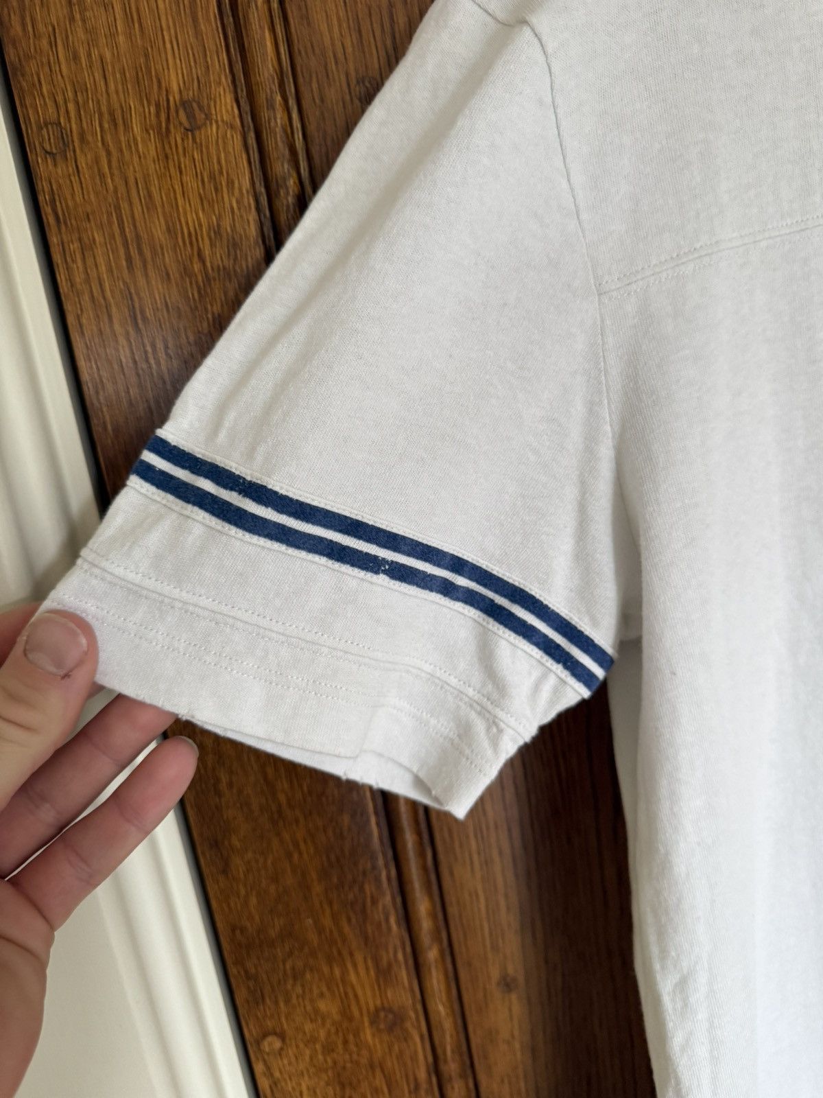 Saint Laurent Paris Saint Laurent 50’s signature logo t shirt M blue white Size US M / EU 48-50 / 2 - 9 Thumbnail