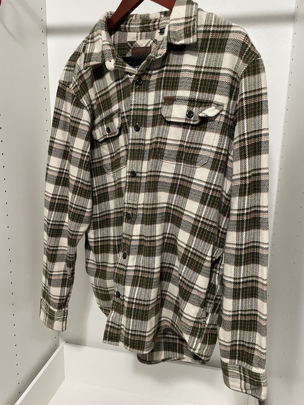 Orvis × Vintage Orvi’s Flannel (Orange/green/tan) Size US L / EU 52-54 / 3 - 8 Thumbnail