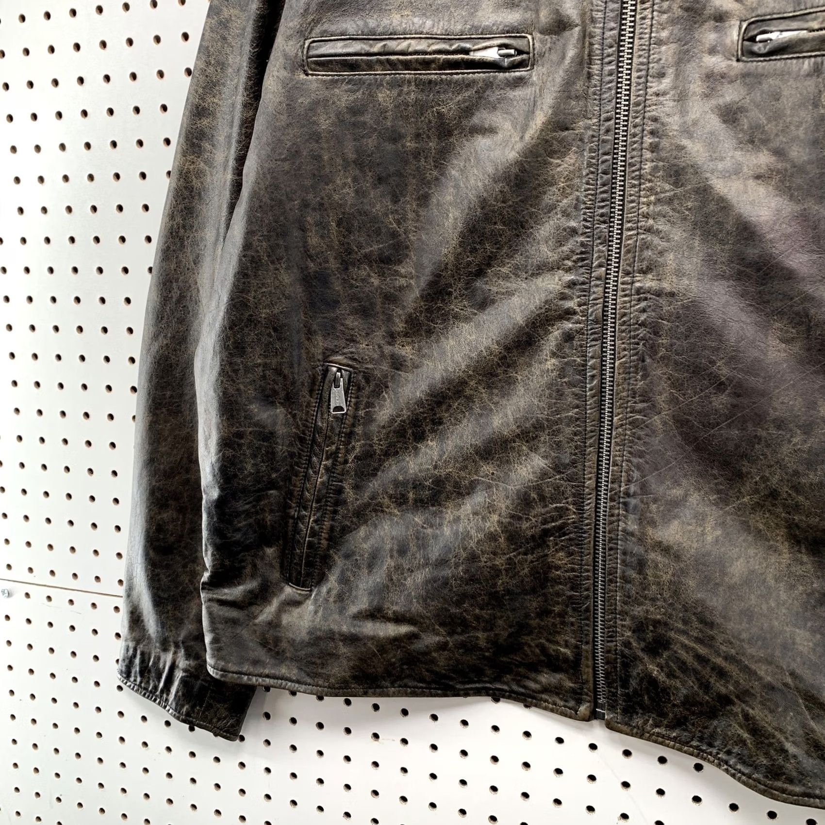 Lucky Brand Lucky Brand Bonneville Leather Moto Jacket Brown Mens 2XL Motorcycle Jacket Casual Size US XXL / EU 58 / 5 - 3 Thumbnail