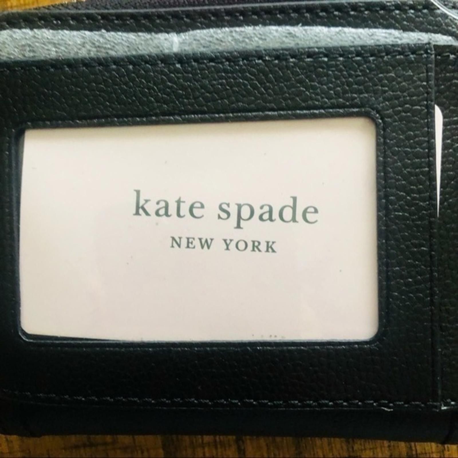 Designer Kate Spade Black Bifold Wallet With ID Window NWT Size ONE SIZE - 2 Thumbnail