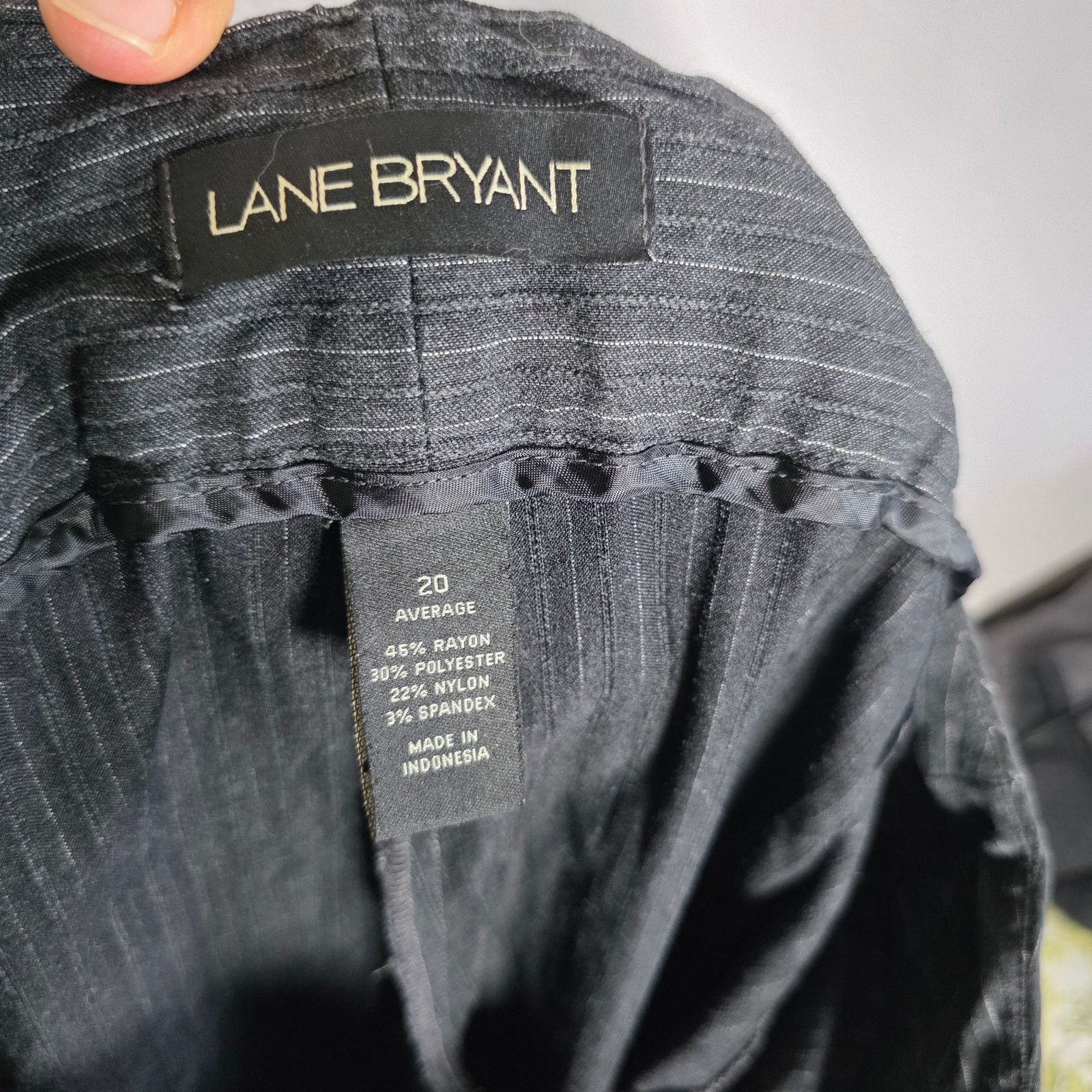 Other Lane Bryant Black Pinstripe Dress Pants Women’s Plus Size 20 Size 42" / US 20 - 7 Thumbnail