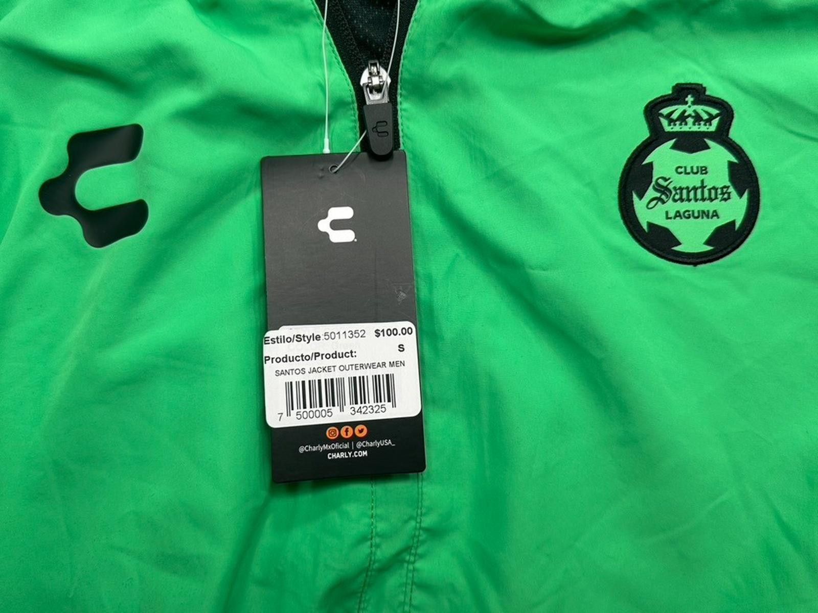 Jean Charles De Castelbajac Club Santos Laguna Siempre Guerreros 1/2 Zip Coat Green S Size ONE SIZE - 7 Thumbnail