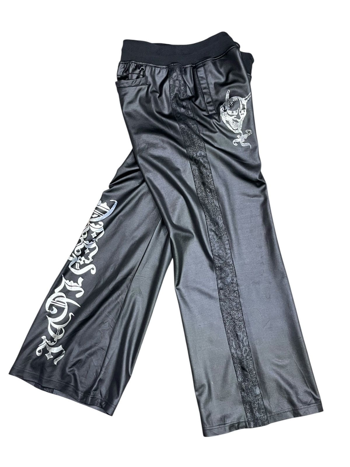Tribal Streetwear 😈 Vintage Place Plane Devil Track Pants Gothic Tribal Japan Size US 35 - 1 Thumbnail