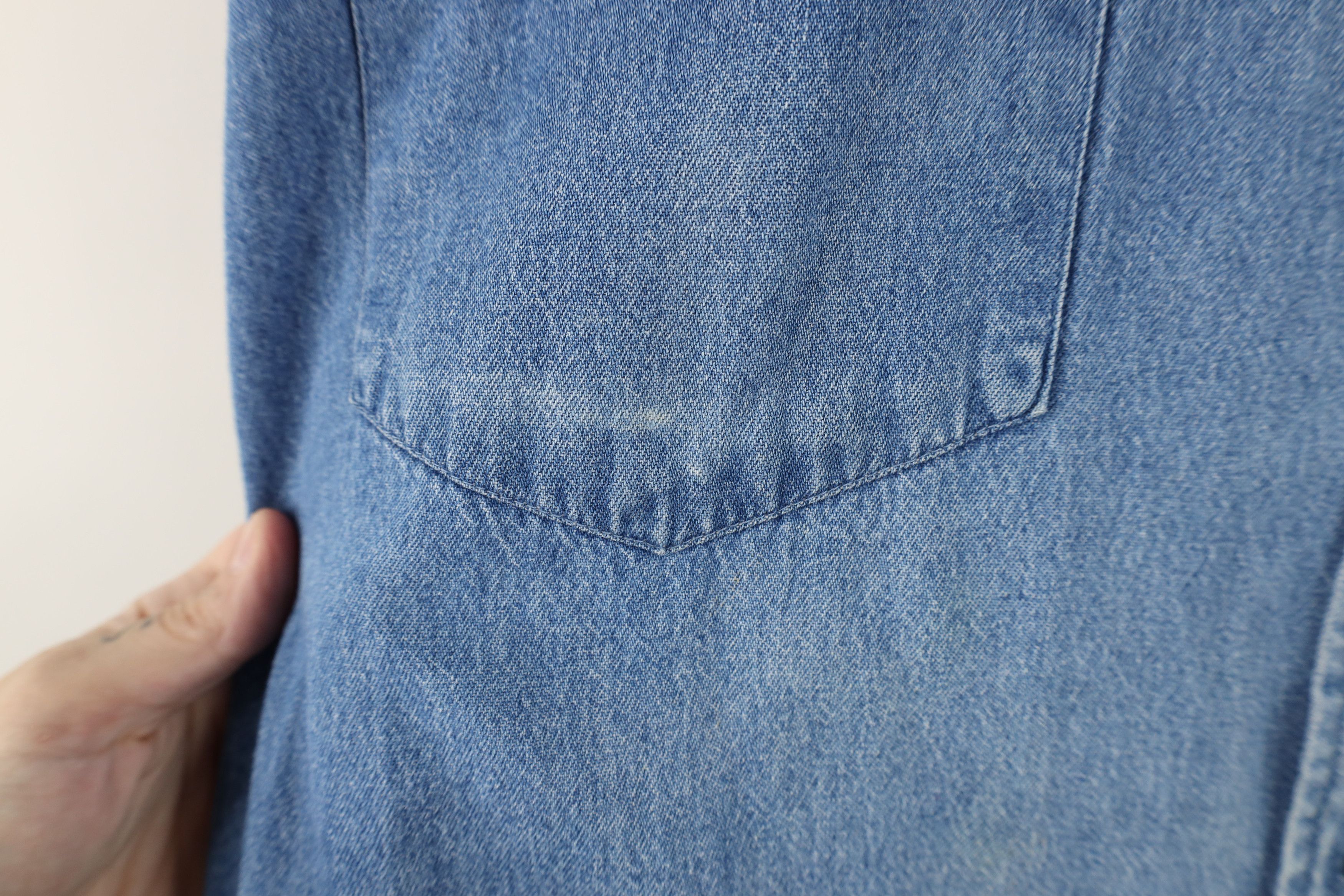 Vintage Vintage 90s Streetwear Cowboy Denim Jean Button Shirt Size US XXL / EU 58 / 5 - 4 Thumbnail