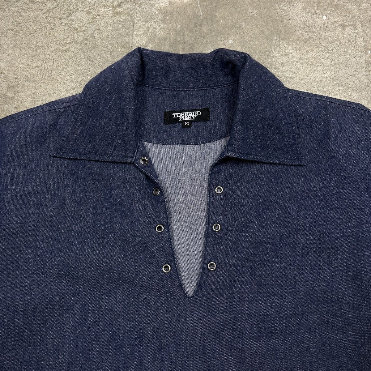 Japanese Brand × Tornado Mart Tornado Mart - Laceless Shirt Denim Size US M / EU 48-50 / 2 - 5 Thumbnail