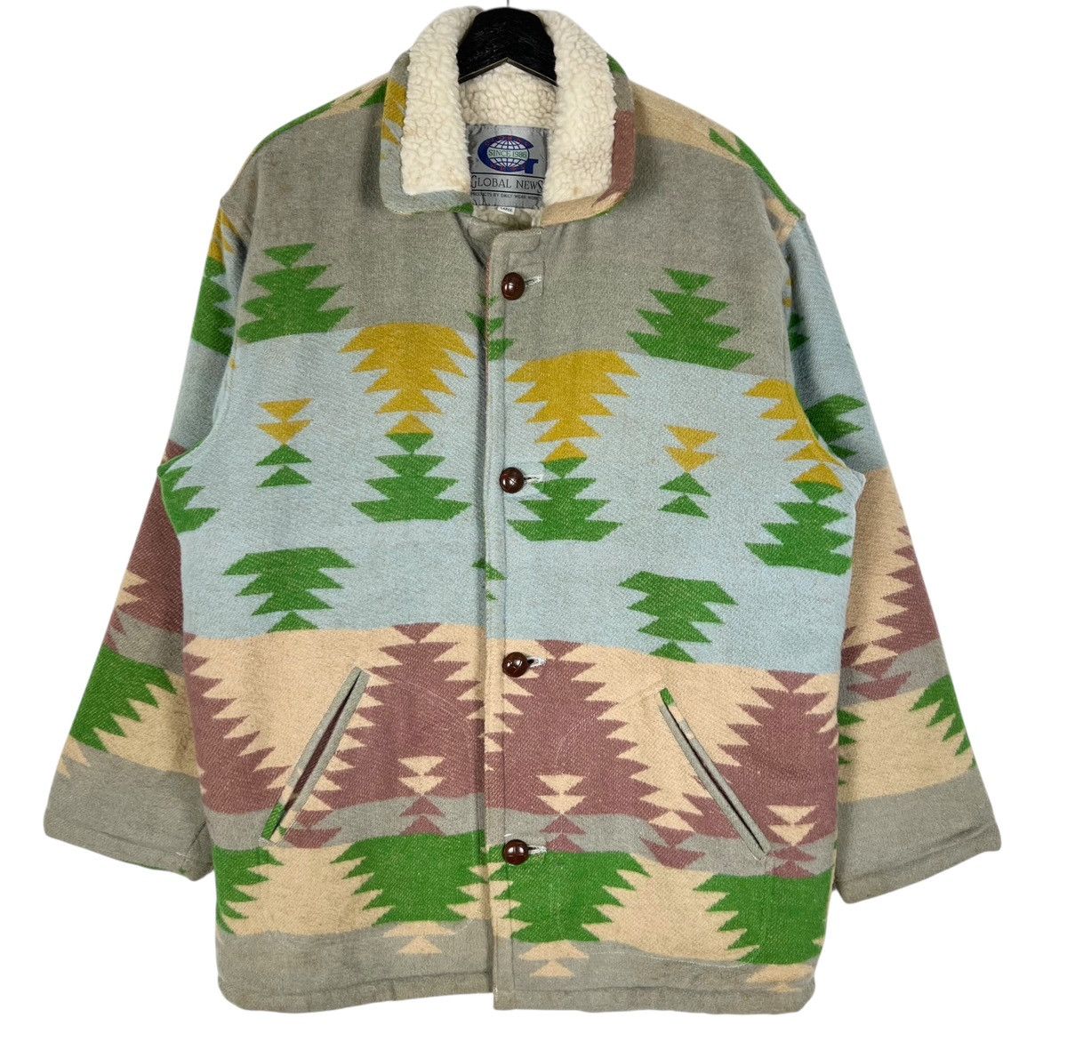 Vintage Global News Navajo Winter Jacket Size US L / EU 52-54 / 3 - 1 Thumbnail