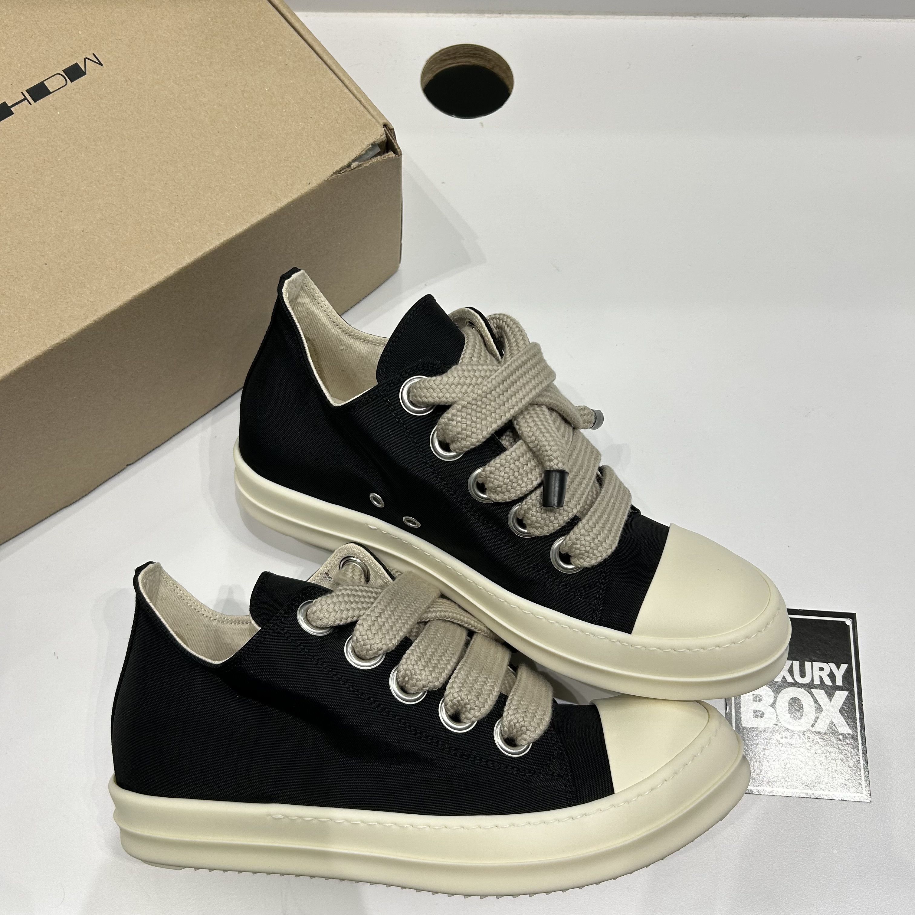 Rick Owens Drkshdw Abstract Ramones Low Jumbo Lace size 43