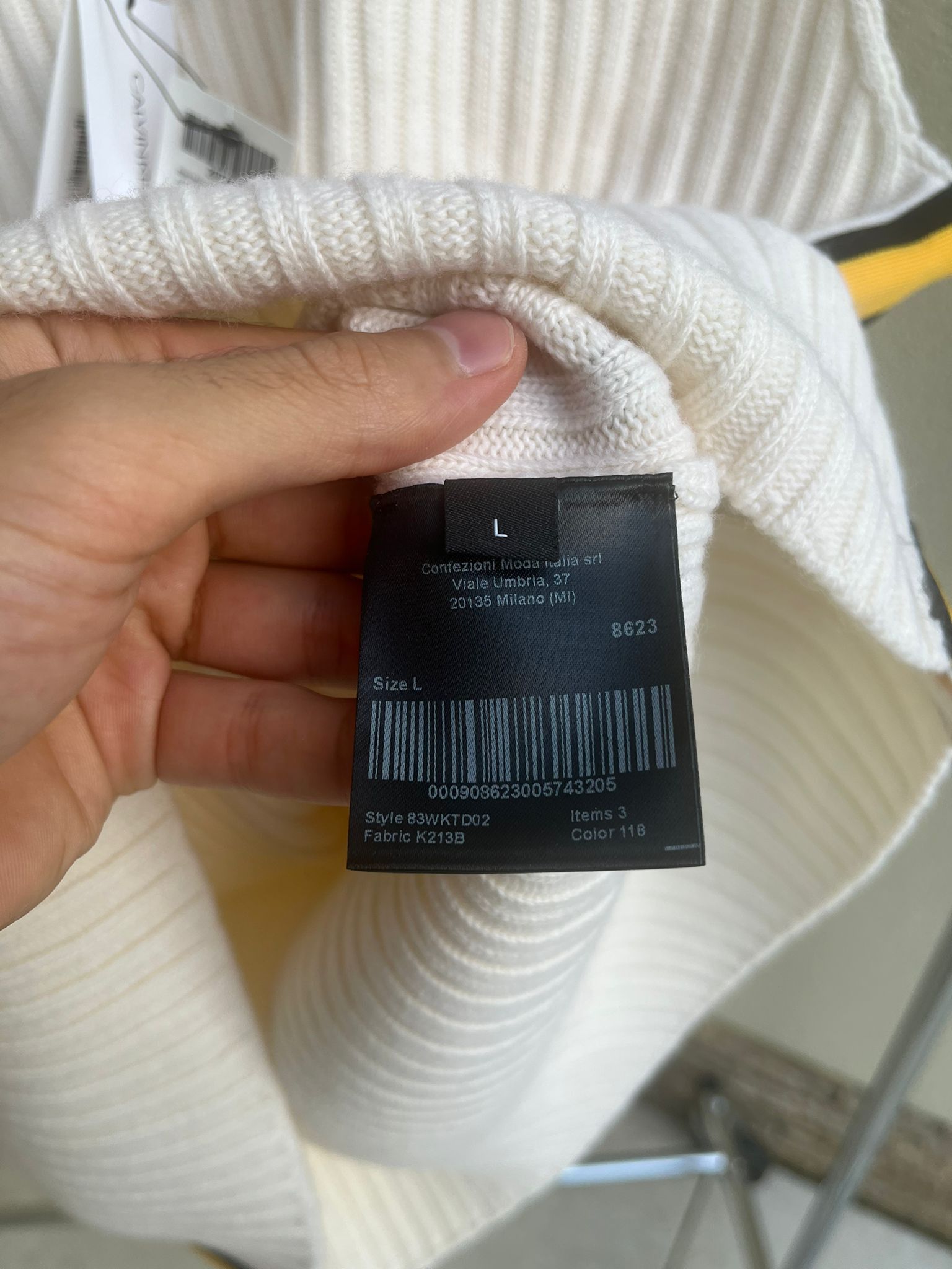 Calvin Klein 205W39NYC × Raf Simons Ribbed Sleeveless Sweater With Tape in Ivory Size US L / EU 52-54 / 3 - 13 Thumbnail