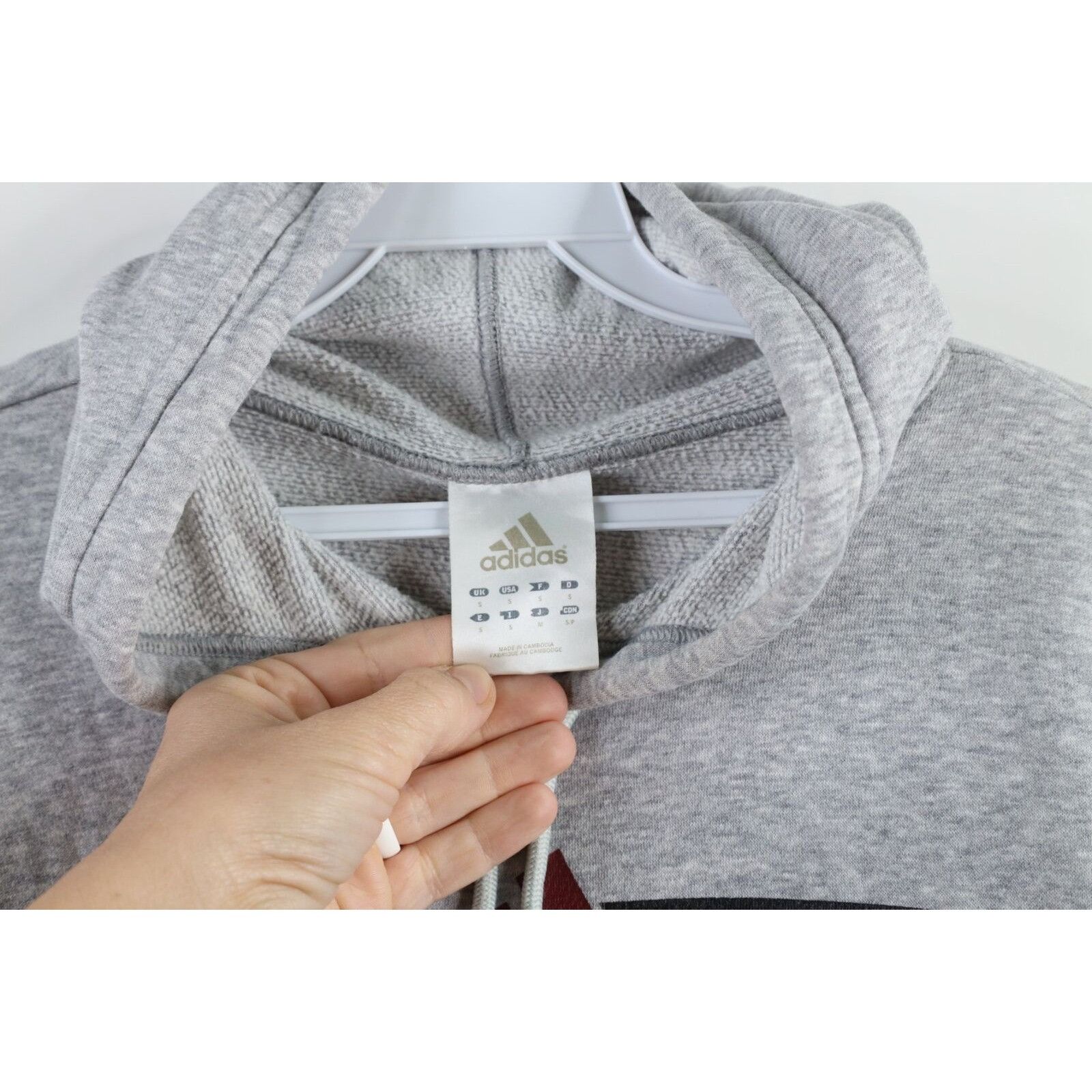 Adidas × Vintage Vintage Adidas Spell Out Center Logo Hoodie Sweatshirt Size US S / EU 44-46 / 1 - 5 Thumbnail