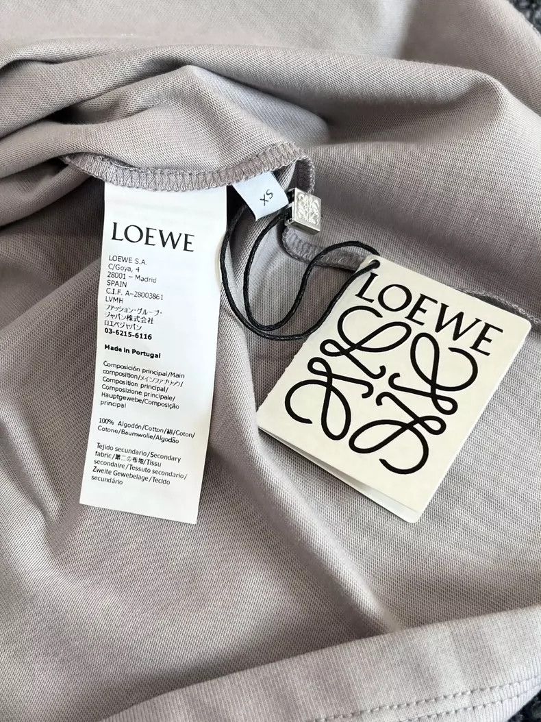 Loewe LOEWE Gray cotton embroidered short sleeve T-shirt Size XS / US 0-2 / IT 36-38 - 6 Thumbnail