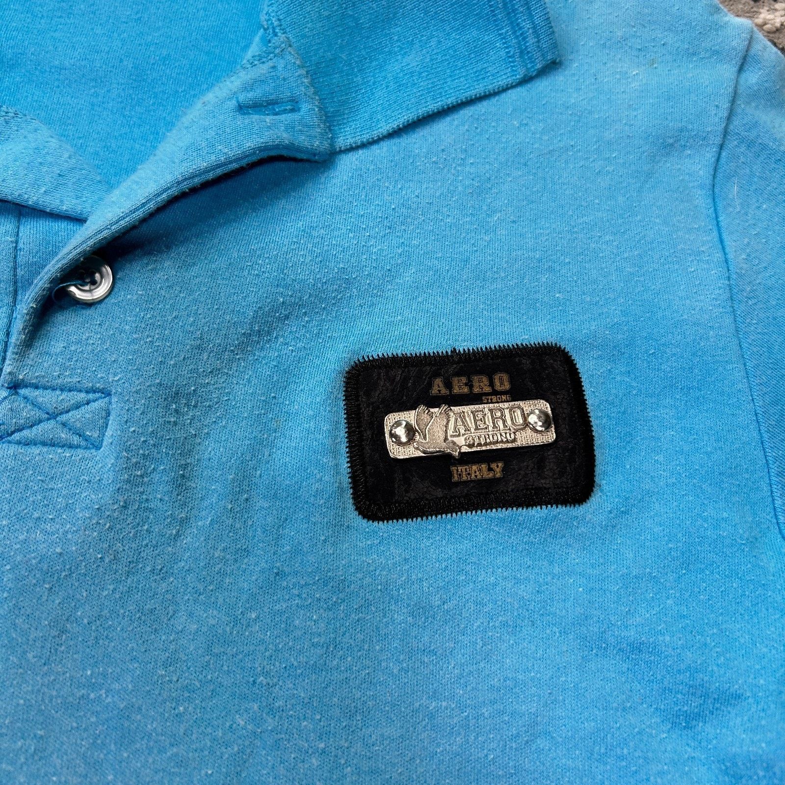 (+)PEOPLE Aero Strong Polo Shirt Mens Small Blue Made In Italy Size US S / EU 44-46 / 1 - 5 Thumbnail