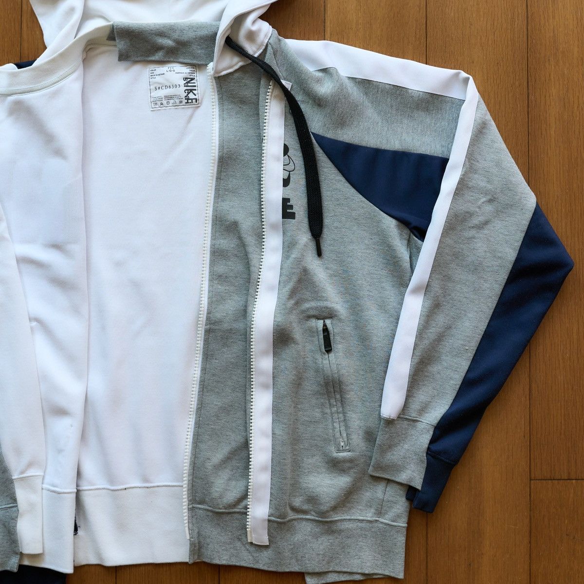 Nike × Sacai Sacai x Nike FW19 Double Zip Hoodie Jacket Size L / US 10 / IT 46 - 5 Thumbnail