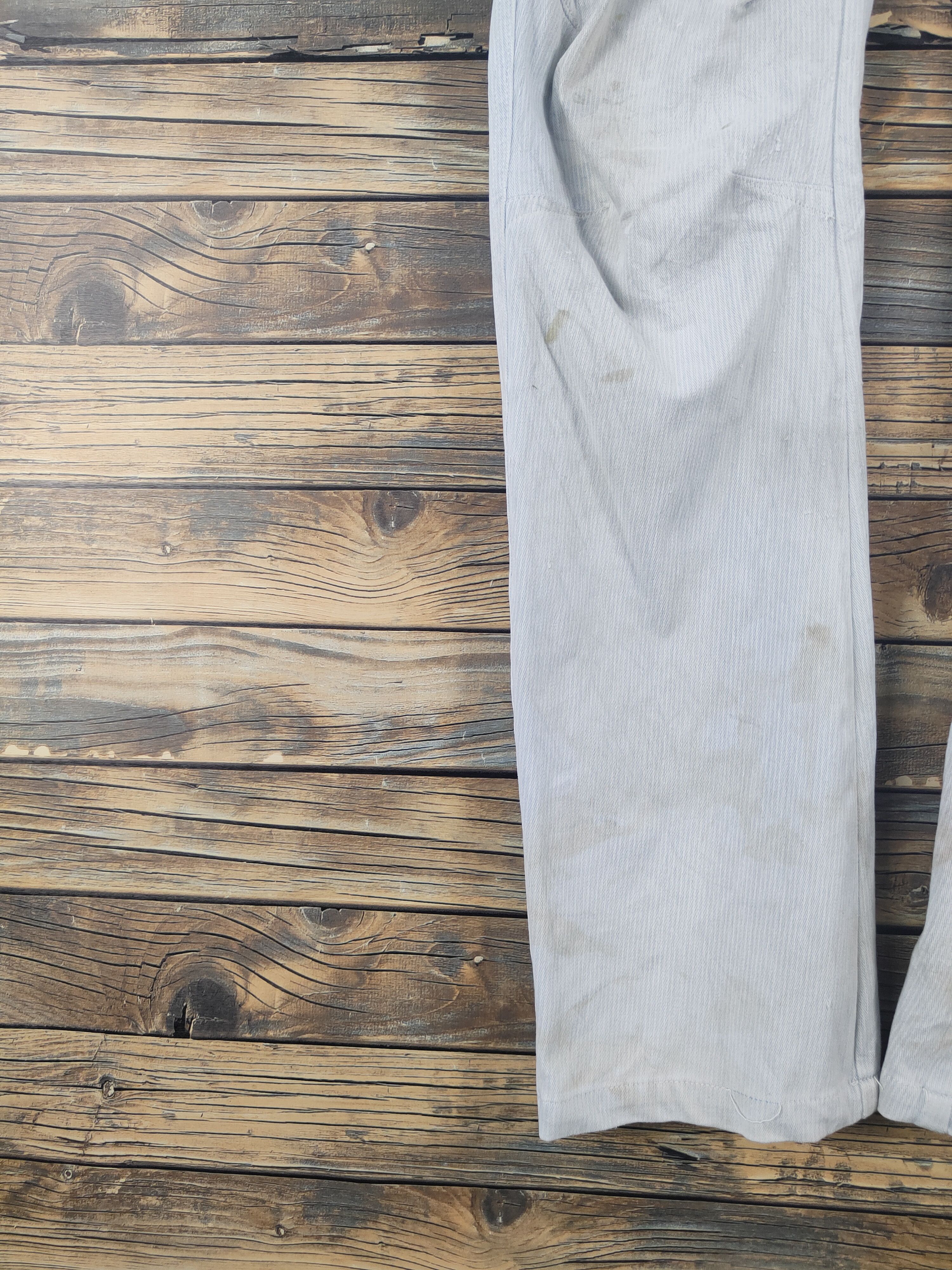 Japanese Brand FieldCore Light Blue Distressed Soft denim Jeans #W2000 Size US 32 / EU 48 - 4 Thumbnail