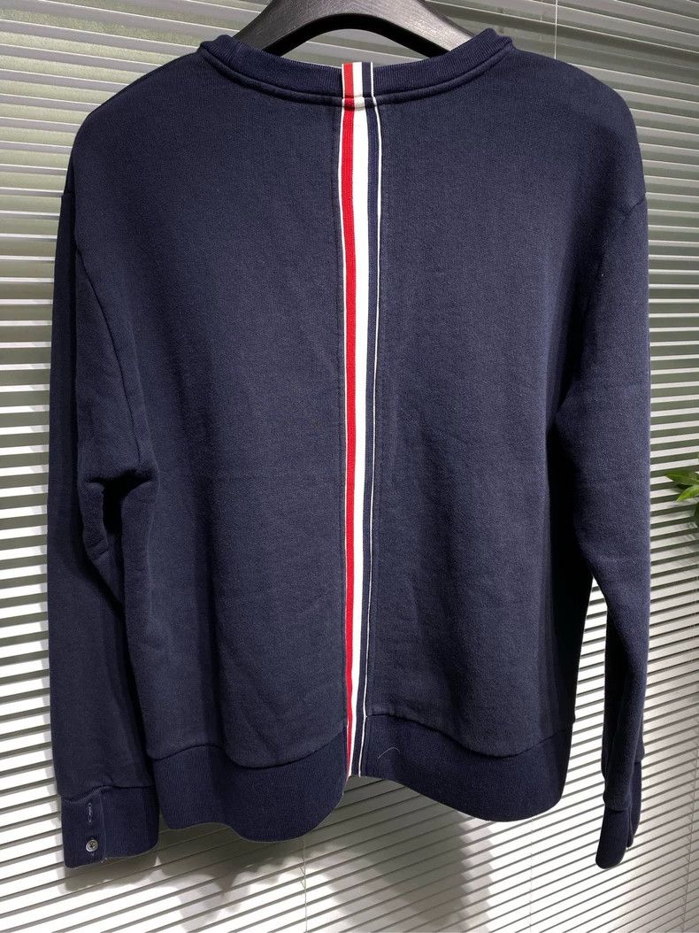 Thom Browne Thom Browne size4 Knitted pullover hoodie with colored stri Size US XL / EU 56 / 4 - 3 Thumbnail