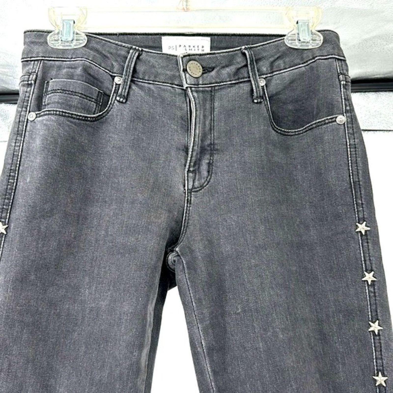 & Other Stories PARKER SMITH 26 Skinny Jeans Raw Step Hem Star Studded Crop Size 26" / US 2 / IT 38 - 1 Thumbnail