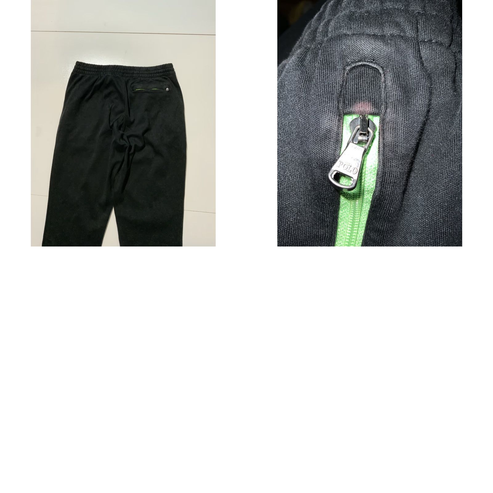 Ralph Lauren VINTAGE Polo Ralph Lauren Pony Player Logo Black Lime Green Pleat Track Sweatpants Sz.S Mens Size US S / EU 44-46 / 1 - 8 Thumbnail