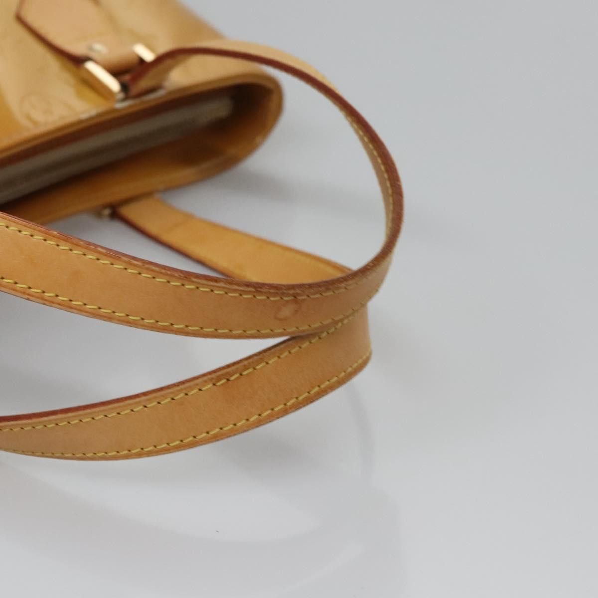 Louis Vuitton LOUIS VUITTON Monogram Vernis Houston Hand Bag Beige M91004 Size ONE SIZE - 9 Thumbnail