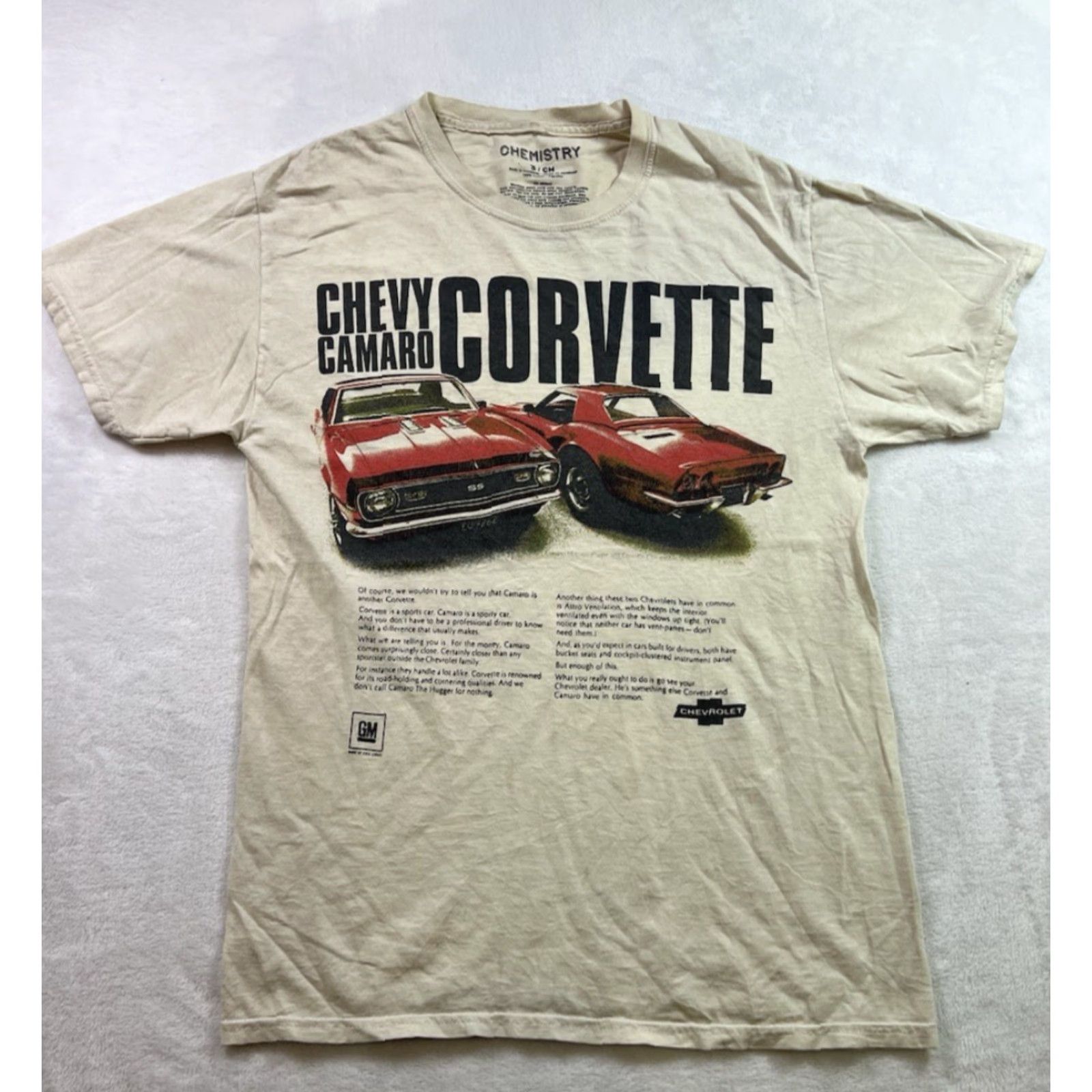 Alchemist Real Chemistry Camaro/Corvette T-Shirt Short Sleeve Crew Neck Small Mens Multicolor Cars Classic 90s Era No Size US S / EU 44-46 / 1 - 2 Thumbnail