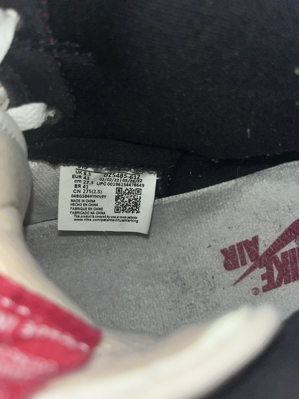 Jordan Brand Air Jordan 1 “Lost & Found” Size US 9.5 / EU 42-43 - 8 Thumbnail