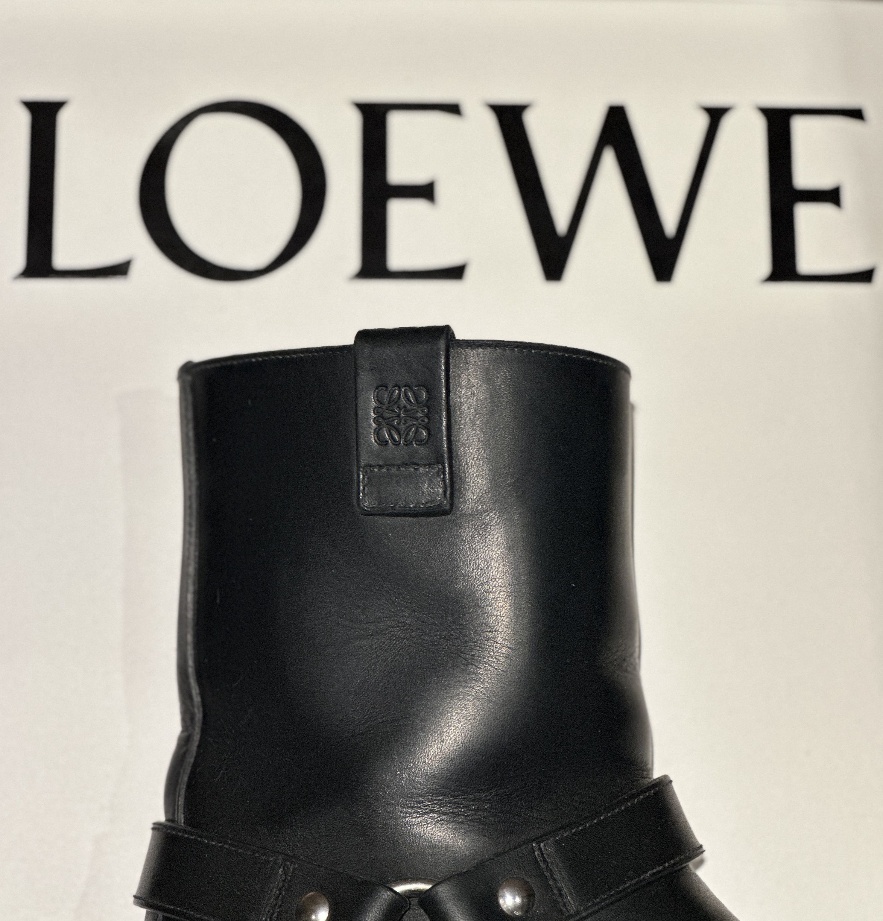 Loewe LOEWE Campo Leather Harness Biker Boots – Black (EU 41) Size US 8 / EU 41 - 1 Thumbnail