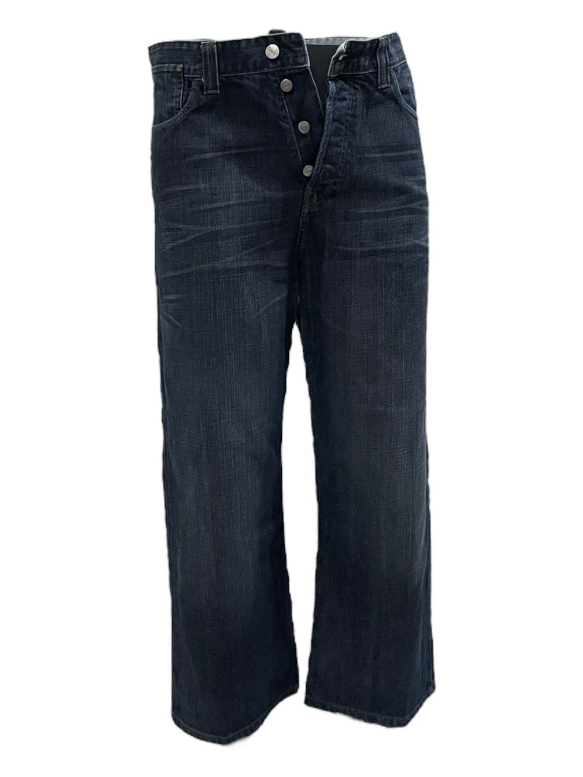 FCUK × French Connection 90s Vtg Fcuk Fuck JNCO Baggy Wide Leg Faded Jeans Size US 32 / EU 48 - 14 Thumbnail