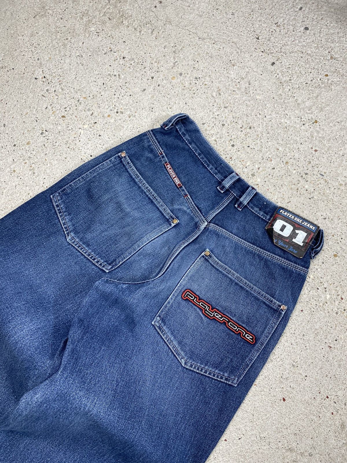 JNCO Vintage player one baggy jeans oversized rap wide leg Size US 30 / EU 46 - 6 Thumbnail